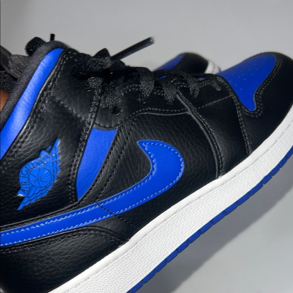 Nike Air Jordan 1 Mid - Black/Royal Blue 6.5Y - Picture 10 of 14